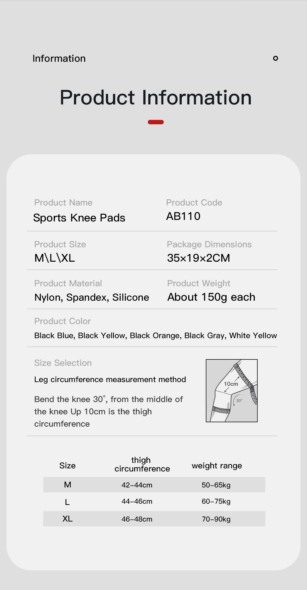 VILICO Sports Knee Pads, shock - đánh giá và giá Knee Sleeve Pair