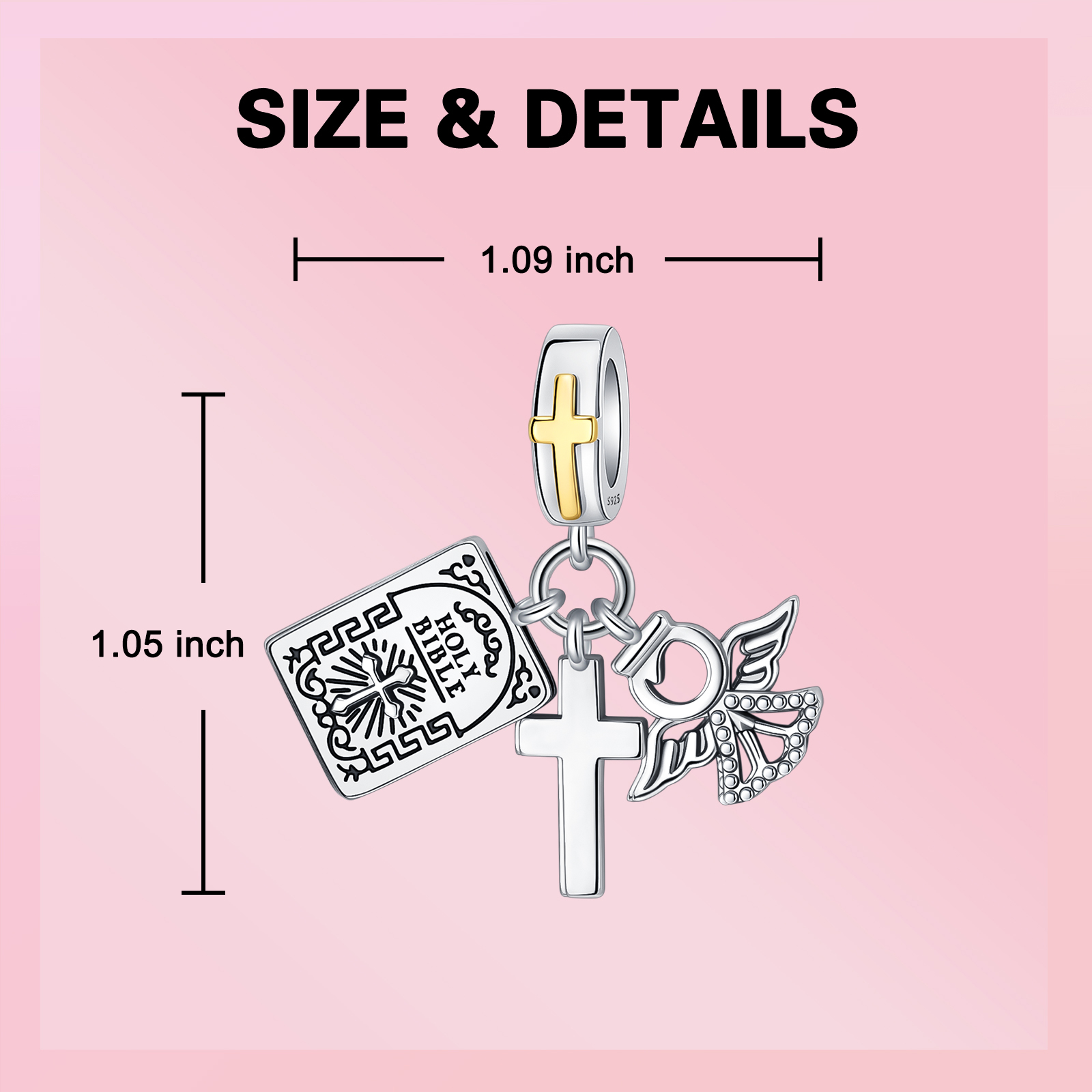 925 Sterling Silver Charm Holy - đánh giá và giá Crossfit Accessories