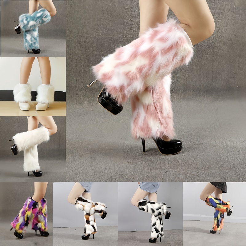 Leg Warmers Faux Fur Wraps Boo - đánh giá và giá Knee Sleeve Pair